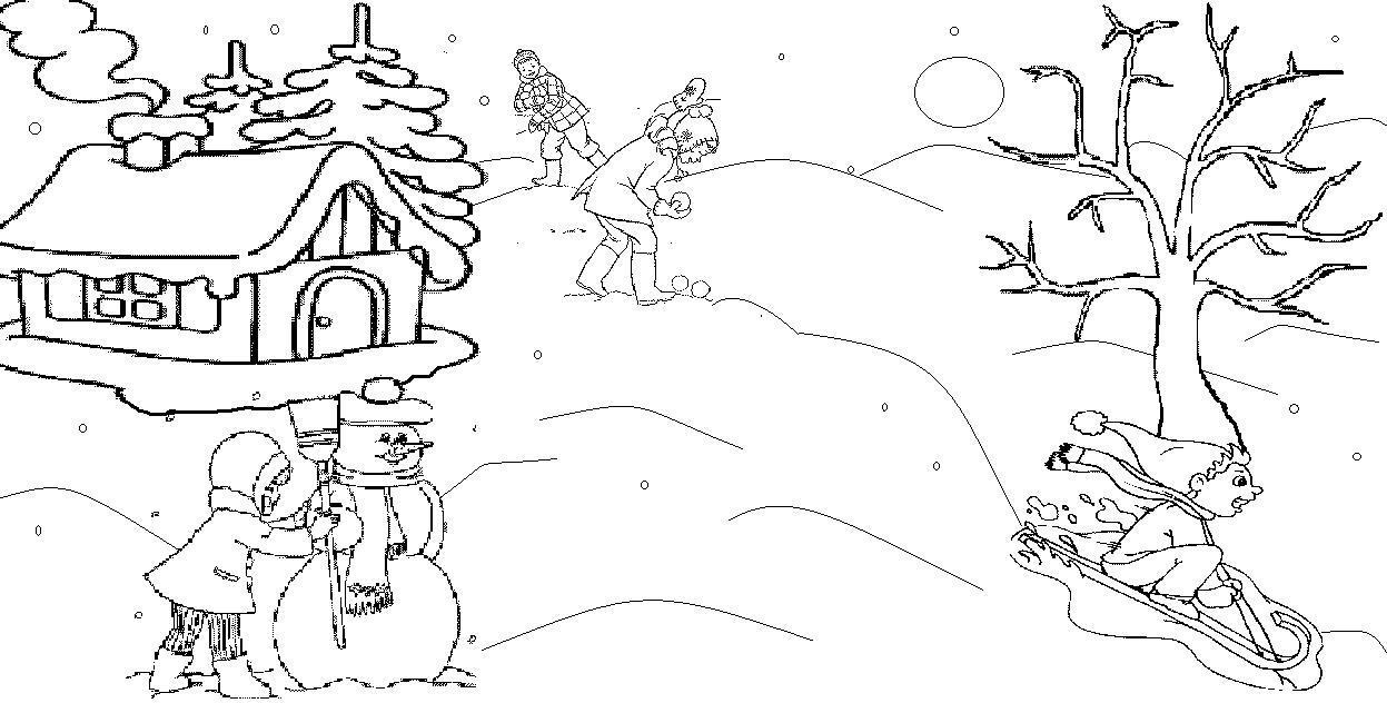 шаблоны рисунков про зиму для детского сада мира