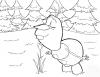 Снеговик нюхает цветок Рисунок раскраска на зимнюю тему
