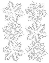 Красивые шаблоны снежинок Раскраски для детского сада