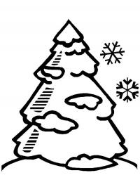 Новогодняя елка Раскраска сказочная зима