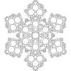 Снежинки из кружочков Раскраски для детского сада