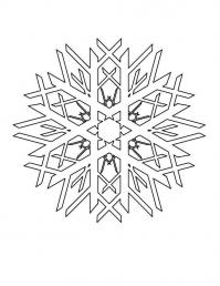 Снег, снежинки Раскраски для детского сада