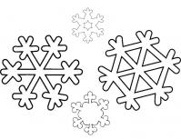 Простые снежинки Раскраски для детского сада