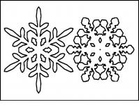Снежинки контуры Раскраски для детского сада