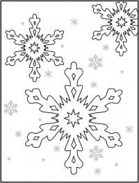 Снежинки в виде корон Раскраски для детского сада