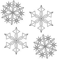 Снежинки со звездами Раскраски для детского сада