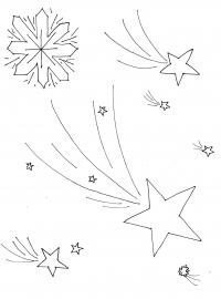 Снежинки и звездочки Раскраски для детского сада