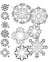 Разные варианты снежинок Раскраски для детского сада