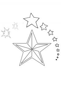 Игрушка звезда новогодняя Рисунок раскраска на зимнюю тему
