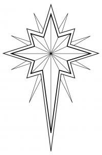 Игрушка звезда новогодняя Рисунок раскраска на зимнюю тему