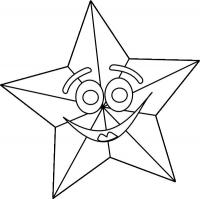 Игрушка звезда новогодняя смеющаяся Рисунок раскраска на зимнюю тему