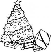 Простая елка с подарками Раскраски зимушка зима