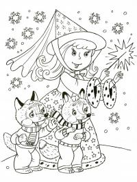 Зимняя фея творит волшебство Детские раскраски зима распечатать