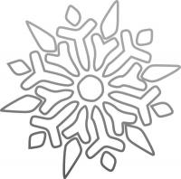 Контур снежинки Раскраски на тему зима