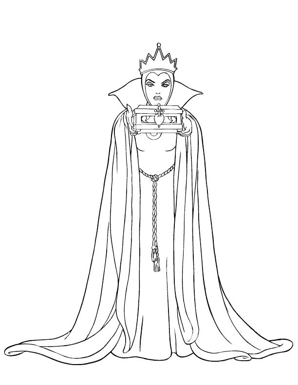 Снежная королева из диснеевской сказки Рисунок раскраска на зимнюю тему