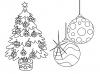 Новогодняя елка шарами Раскраски на тему зима