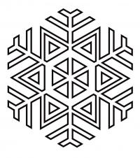 Снежинка из треугольничков Раскраски для детского сада