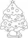 Новогодняя елка Раскраски на тему зима