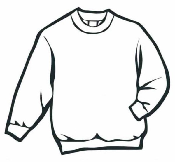 Зимняя одежда, свитер Раскраски про зиму для детей