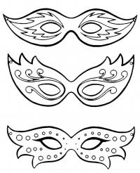 Красивые маски Раскраски про зиму для детей