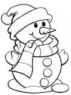 Снеговик Детские раскраски зима распечатать