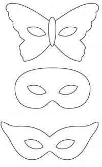 Разные маски Раскраски про зиму для детей