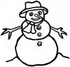 Снеговик Рисунок раскраска на зимнюю тему