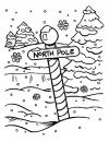 Северный полюс Раскраска зима распечатать